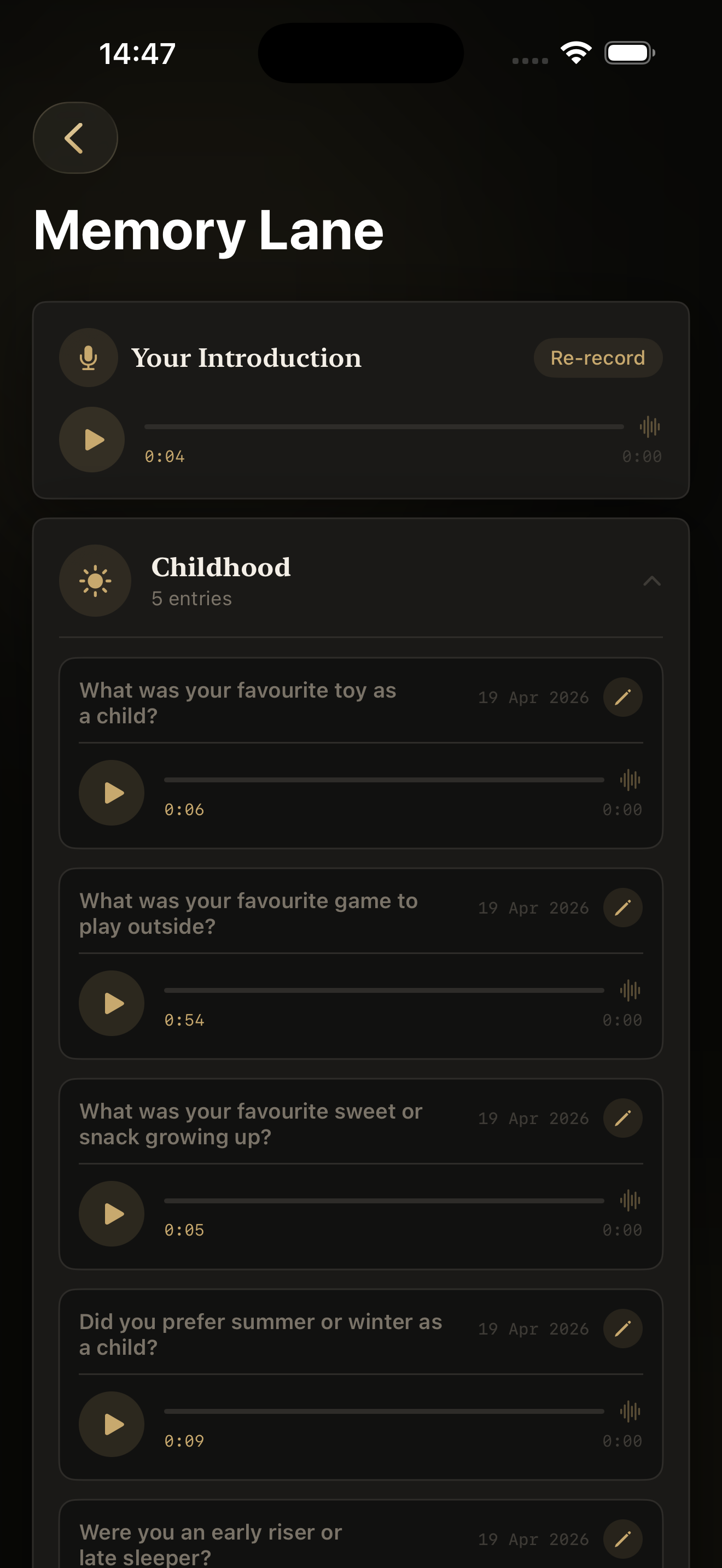Memory Lane